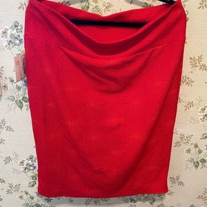 Lularoe red pencil skirt NWT